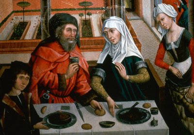 Detalj av en altertavle fra Karmelittkirken, 1400-tallet av Master of the Barbara Legend