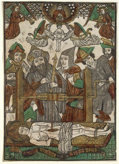 St. Erasmuss martyrium av Master of the Bergwolken