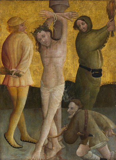 Flageleringen, ca. 1400. av Master of the Berswordt Altar