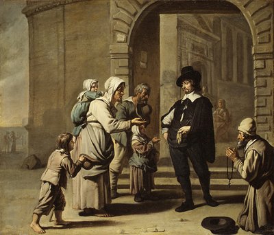 Tiggere ved en døråpning av Master of the Béguins