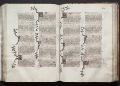 The Gotha Missal: Fol. 100r, tekst, ca. 1375. av Master of the Boqueteaux