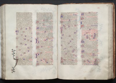 The Gotha Missal: Fol. 103v, tekst, ca. 1375. av Master of the Boqueteaux
