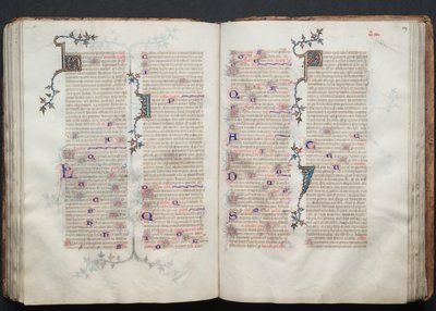 The Gotha Missal: Fol. 108v, tekst, ca. 1375. av Master of the Boqueteaux