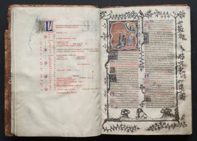 The Gotha Missal: Fol. 10v, tekst , ca. 1375. av Master of the Boqueteaux