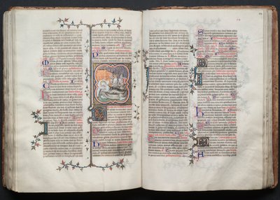 The Gotha Missal: Fol. 114r, tekst, ca. 1375. av Master of the Boqueteaux