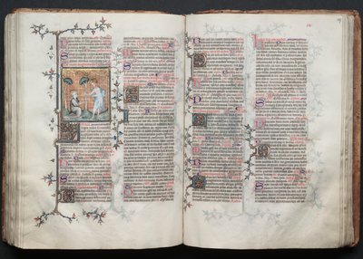 The Gotha Missal: Fol. 117r, tekst, ca. 1375. av Master of the Boqueteaux