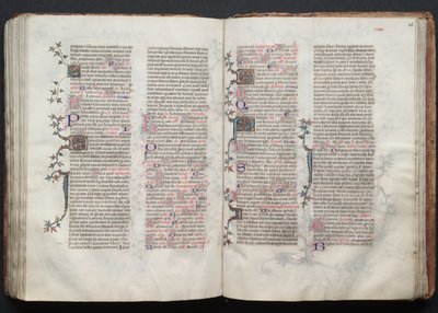 The Gotha Missal: Fol. 125v, tekst, ca. 1375. av Master of the Boqueteaux