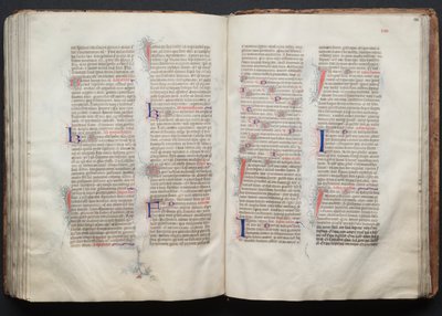 The Gotha Missal: Fol. 130v, tekst, ca. 1375. av Master of the Boqueteaux