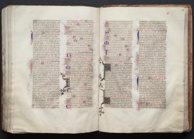 The Gotha Missal: Fol. 131v, tekst, ca. 1375. av Master of the Boqueteaux