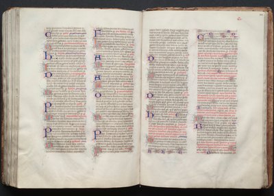 The Gotha Missal: Fol. 141v, tekst, ca. 1375. av Master of the Boqueteaux