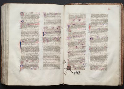 The Gotha Missal: Fol. 142v, tekst, ca. 1375. av Master of the Boqueteaux