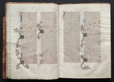 The Gotha Missal: Fol. 14r, tekst , ca. 1375. av Master of the Boqueteaux