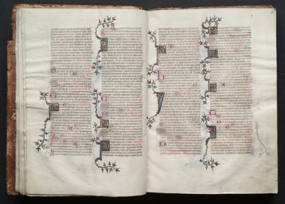 The Gotha Missal: Fol. 14v, tekst, ca. 1375. av Master of the Boqueteaux