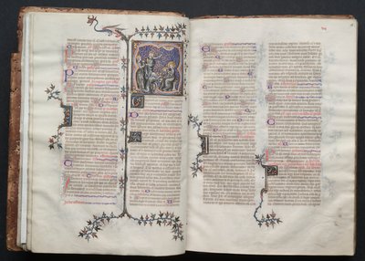 The Gotha Missal: Fol. 18r, tekst, ca. 1375. av Master of the Boqueteaux