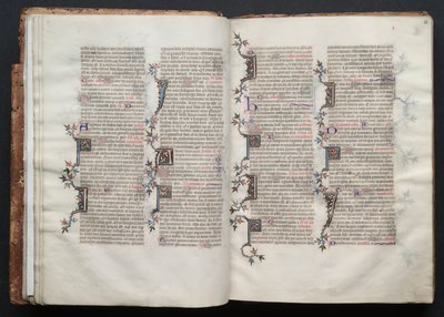 The Gotha Missal: Fol. 20r, tekst, ca. 1375. av Master of the Boqueteaux