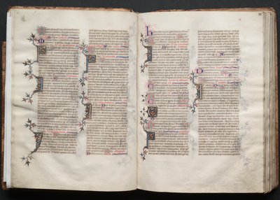 The Gotha Missal: Fol. 20v, tekst, ca. 1375. av Master of the Boqueteaux