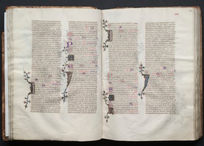 The Gotha Missal: Fol. 33v, tekst, ca. 1375. av Master of the Boqueteaux