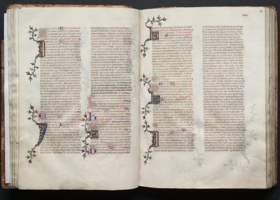 The Gotha Missal: Fol. 37v, tekst, ca. 1375. av Master of the Boqueteaux