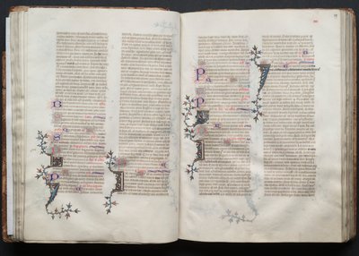 The Gotha Missal: Fol. 38v, tekst, ca. 1375. av Master of the Boqueteaux