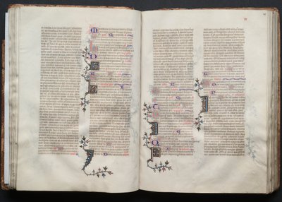 The Gotha Missal: Fol. 40r, tekst, ca. 1375. av Master of the Boqueteaux