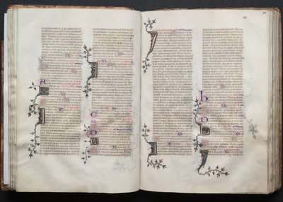 The Gotha Missal: Fol. 41r, tekst, ca. 1375. av Master of the Boqueteaux