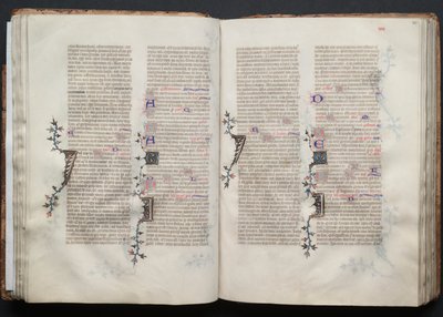 The Gotha Missal: Fol. 42r, tekst, ca. 1375. av Master of the Boqueteaux