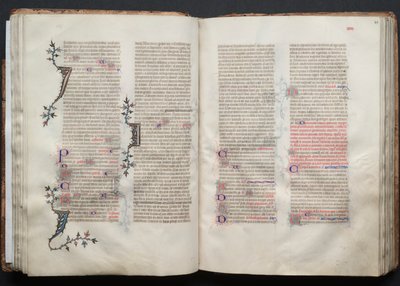 The Gotha Missal: Fol. 43r, tekst, ca. 1375. av Master of the Boqueteaux