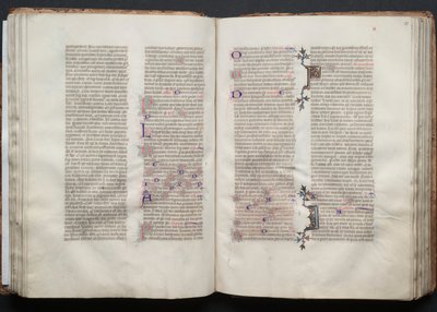The Gotha Missal: Fol. 50r, tekst, ca. 1375. av Master of the Boqueteaux