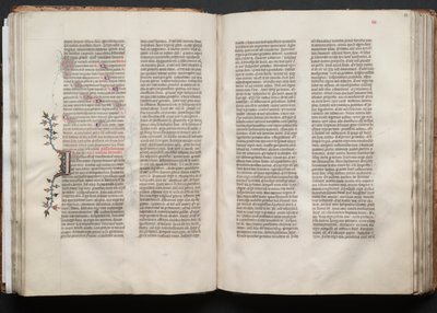 The Gotha Missal: Fol. 51v, tekst, ca. 1375. av Master of the Boqueteaux
