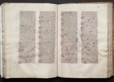 The Gotha Missal: Fol. 52v, tekst, ca. 1375. av Master of the Boqueteaux