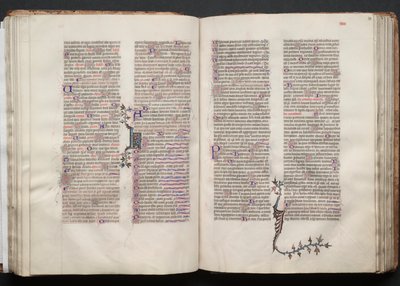 The Gotha Missal: Fol. 54r, tekst, ca. 1375. av Master of the Boqueteaux