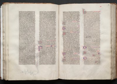 The Gotha Missal: Fol. 54v, tekst, ca. 1375. av Master of the Boqueteaux