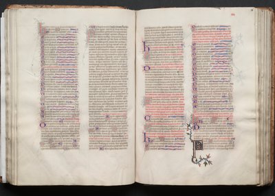 The Gotha Missal: Fol. 56r, tekst, ca. 1375. av Master of the Boqueteaux
