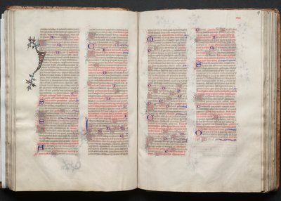 The Gotha Missal: Fol. 57r, tekst, ca. 1375. av Master of the Boqueteaux