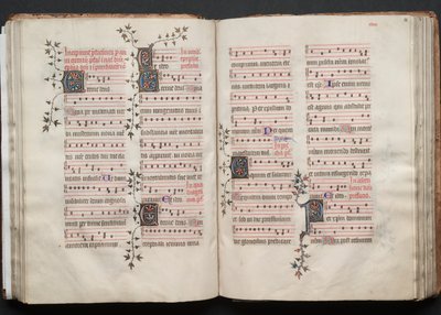 The Gotha Missal: Fol. 58r, tekst, ca. 1375. av Master of the Boqueteaux