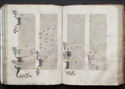The Gotha Missal: Fol. 70v, tekst, ca. 1375. av Master of the Boqueteaux