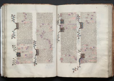 The Gotha Missal: Fol. 71v, tekst, ca. 1375. av Master of the Boqueteaux