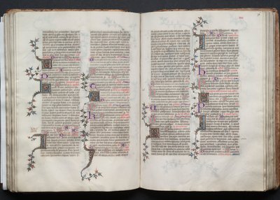 The Gotha Missal: Fol. 76r, tekst, ca. 1375. av Master of the Boqueteaux