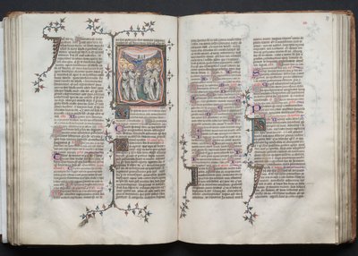 The Gotha Missal: Fol. 76v, Himmelfarten, ca. 1375. av Master of the Boqueteaux