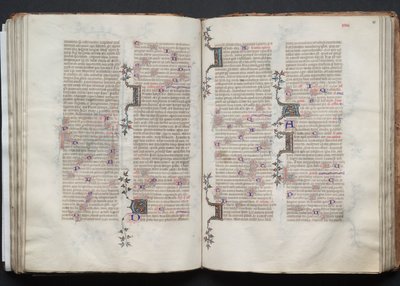 The Gotha Missal: Fol. 80r, tekst, ca. 1375. av Master of the Boqueteaux