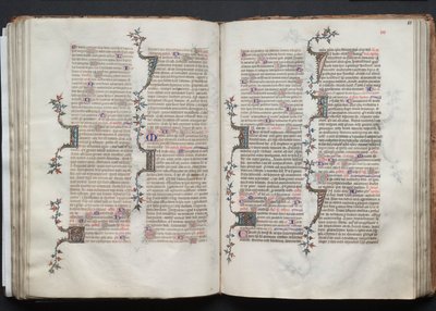 The Gotha Missal: Fol. 81r, tekst, ca. 1375. av Master of the Boqueteaux