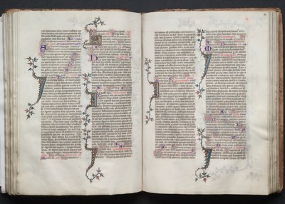 The Gotha Missal: Fol. 82r, tekst, ca. 1375. av Master of the Boqueteaux
