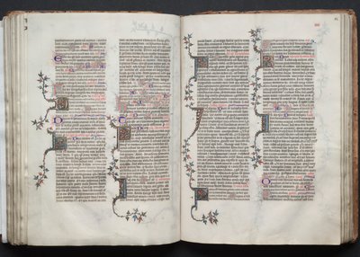 The Gotha Missal: Fol. 84r, tekst, ca. 1375. av Master of the Boqueteaux