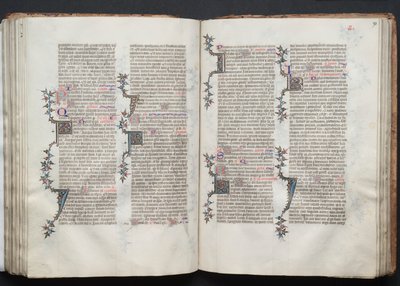 The Gotha Missal: Fol. 92v, tekst, ca. 1375. av Master of the Boqueteaux