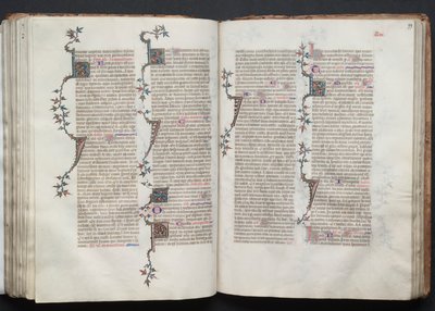 The Gotha Missal: Fol. 98v, tekst, ca. 1375. av Master of the Boqueteaux