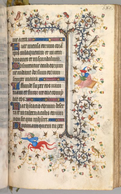 Timer for Karl den adelige, konge av Navarra 1361-1425: fol. 189r, tekst, ca. 1405. av Master of the Brussels Initials and Associates