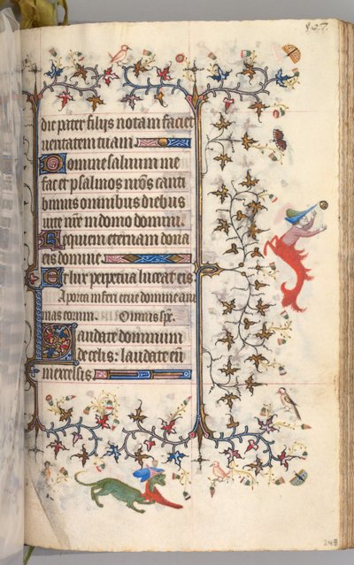 Timer for Karl den adelige, konge av Navarra 1361-1425: fol. 248r, tekst, ca. 1405. av Master of the Brussels Initials and Associates