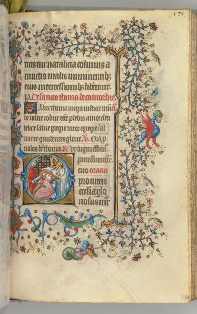 Timer for Karl den adelige, konge av Navarra 1361-1425, fol. 282r, St. Thomas à Becket, ca. 1405. av Master of the Brussels Initials and Associates
