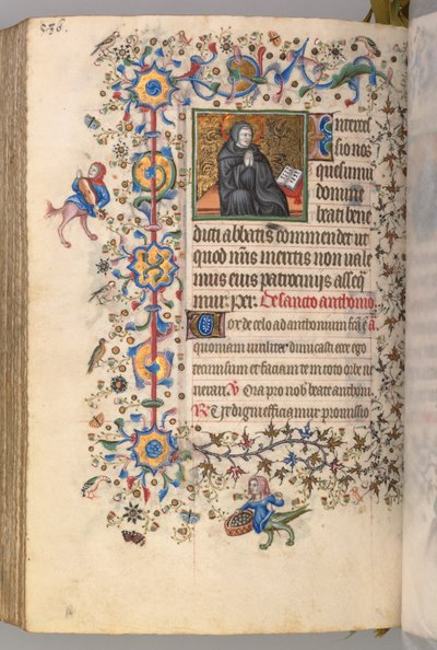 Timer for Karl den adelige, konge av Navarra 1361-1425, fol. 287vr, St. Benoit, ca. 1405. av Master of the Brussels Initials and Associates
