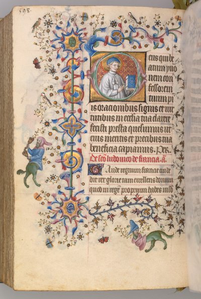 Timer for Karl den adelige, konge av Navarra 1361-1425, fol. 293v, St. Yoon, ca. 1405. av Master of the Brussels Initials and Associates